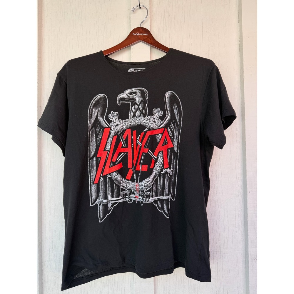 Slayer Band T-Shirt Mens 2XL Black Eagle Logo Graphic Tee 2022 Global Merch
